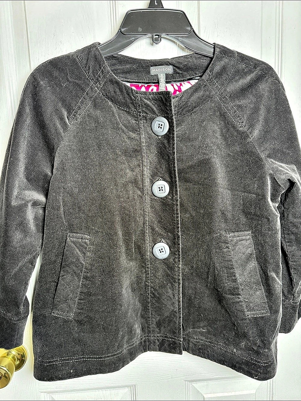 Madison Black Denim Jacket Size Small